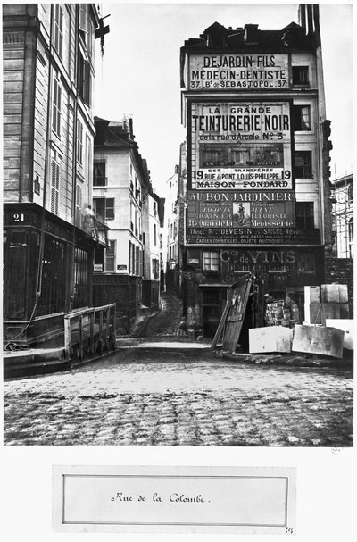 Rue de la Colombe, Paris, 1858-78 - Charles Marville